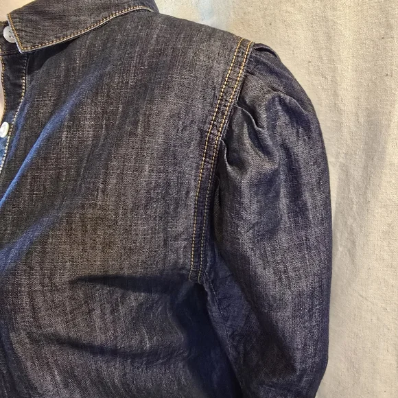 Veronica Beard Blue Denim Blouse - Picture 3 of 7